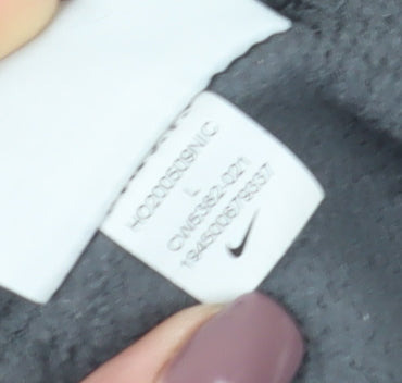 Nike Men's Grey Full Zip Hoodie L Sports Style