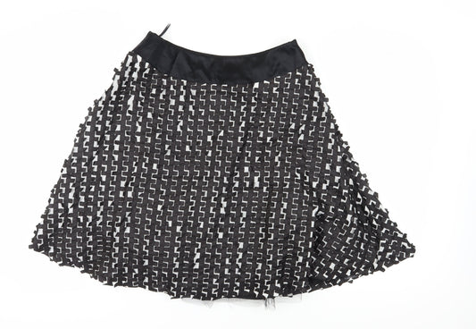 Coast Women's Black Geometric Skirt Size 16