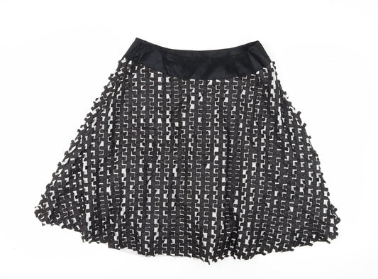 Coast Women's Black Geometric Skirt Size 16