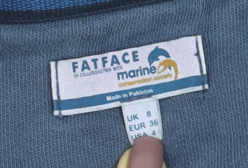 FatFace Women's Blue Pullover Sweatshirt, Size 8