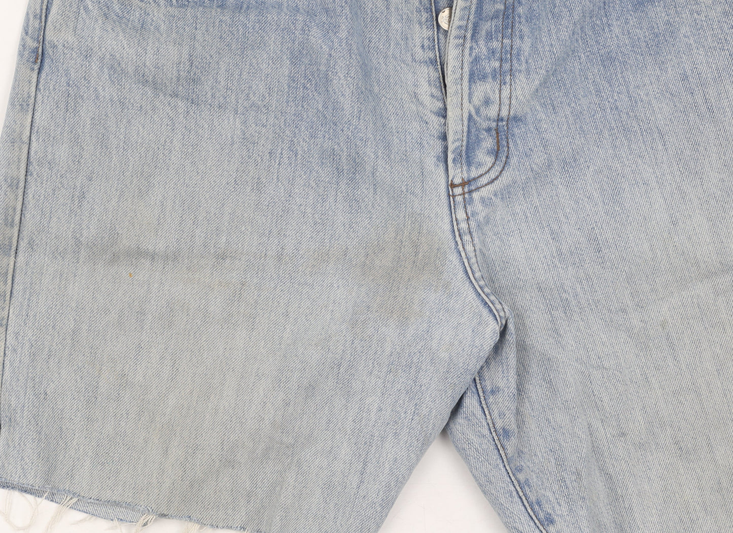 Dickies Unisex Blue Cut-Off Denim Shorts Size 33