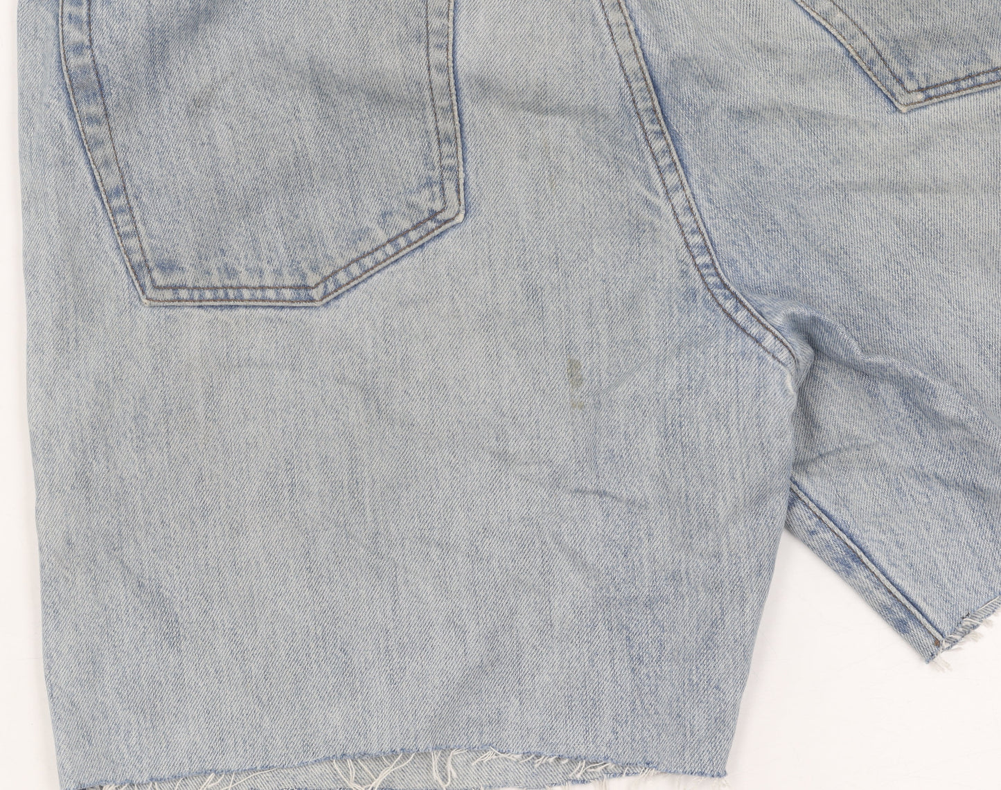 Dickies Unisex Blue Cut-Off Denim Shorts Size 33