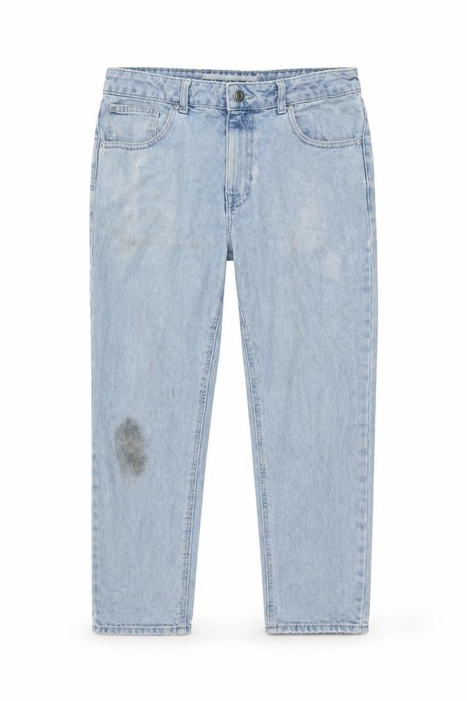 Front view of ASOS DESIGN Women's Blue Boyfriend Jeans L