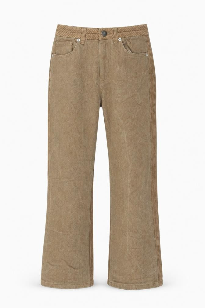 Front view of ASOS Women's Brown Corduroy Chino Trousers, size 4