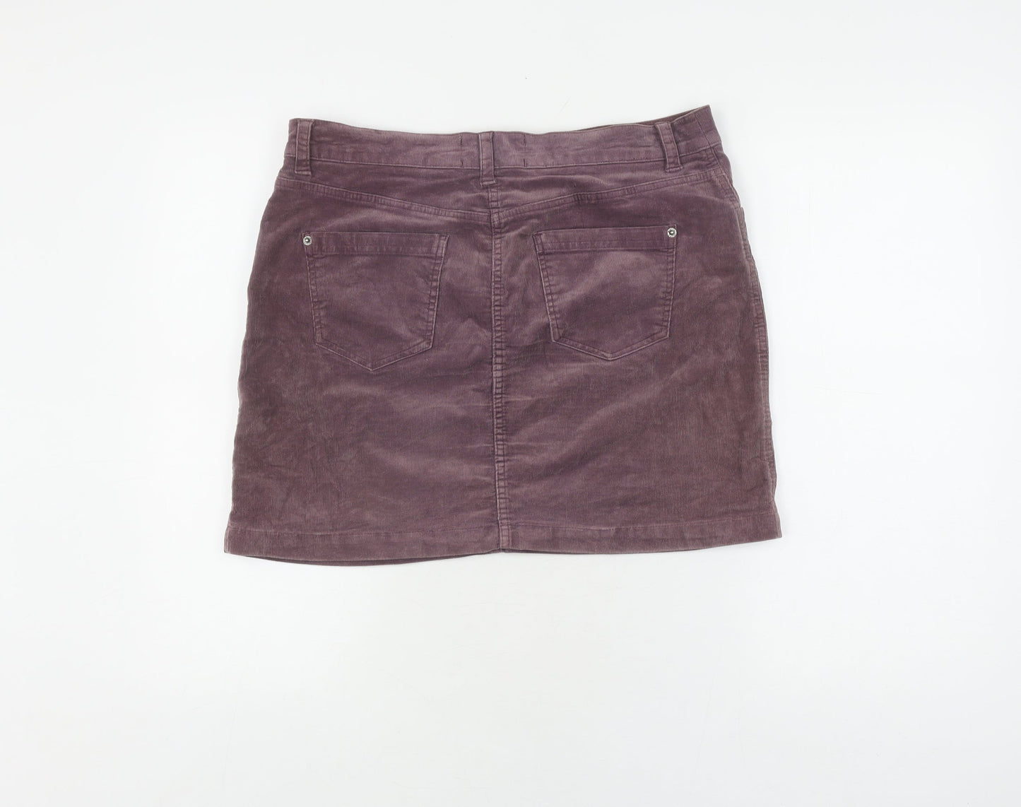 White Stuff Women's Purple Corduroy Skirt Size 12