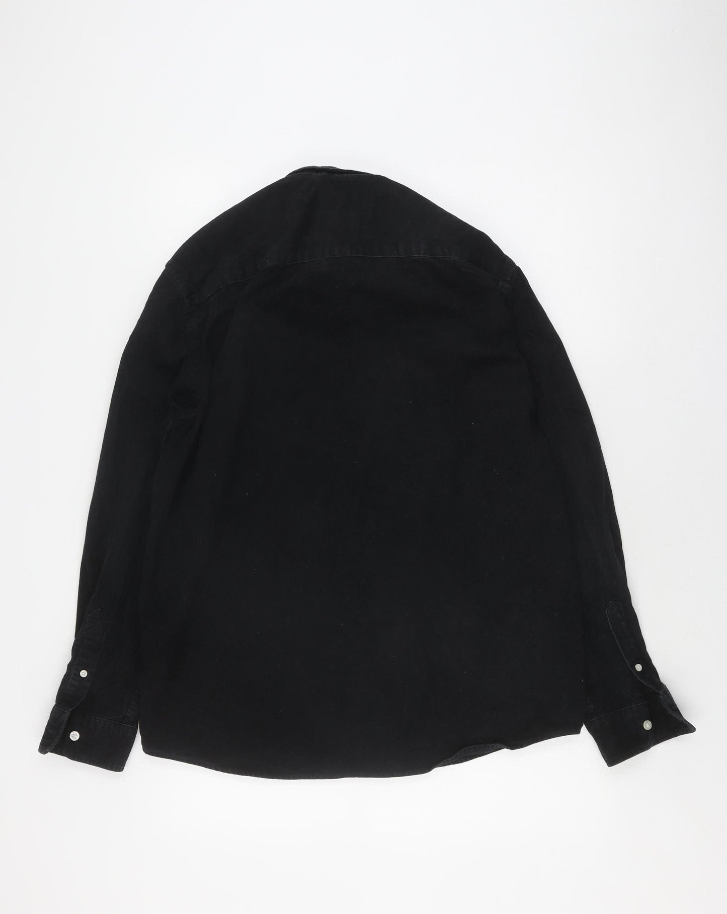 H&M Men's Black Regular Fit Button-Up Shirt M