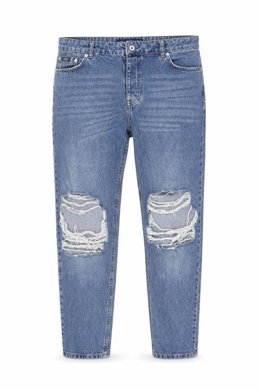 Superdry Women's Blue Boyfriend Jeans M Relaxed Fit