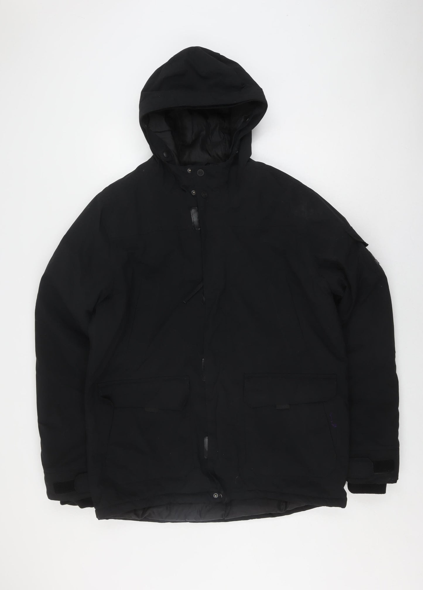 TOG24 Men's Black M Hooded Parka Jacket