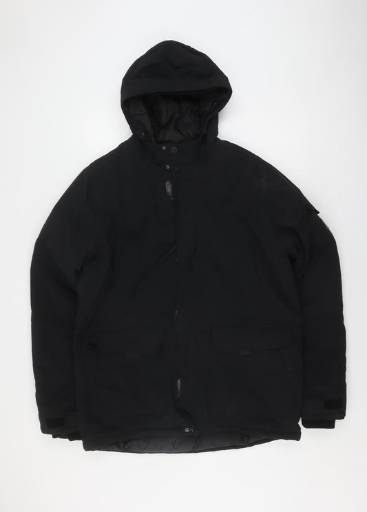 TOG24 Men's Black M Hooded Parka Jacket