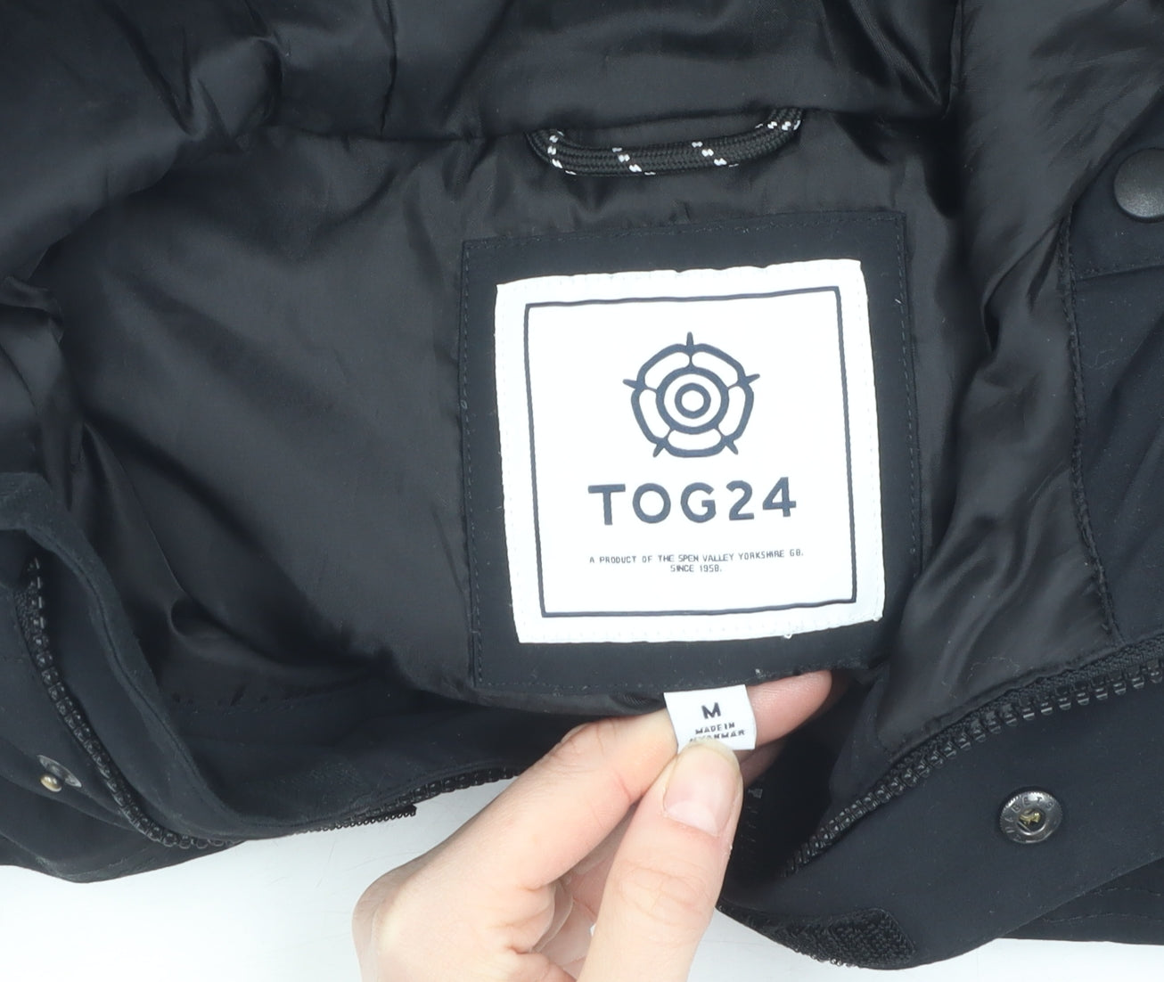TOG24 Men's Black M Hooded Parka Jacket