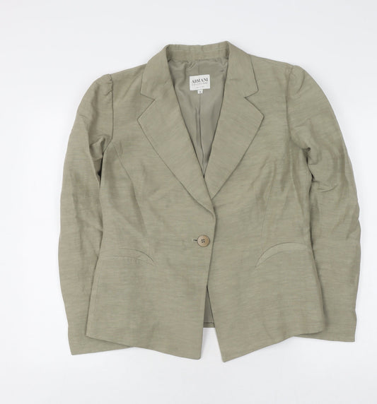 Armani Collezioni Women's Beige Blazer Size 18 Classic