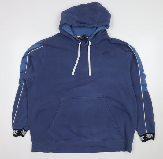 Nike Blue Unisex Hoodie 2XL Pullover with Pockets