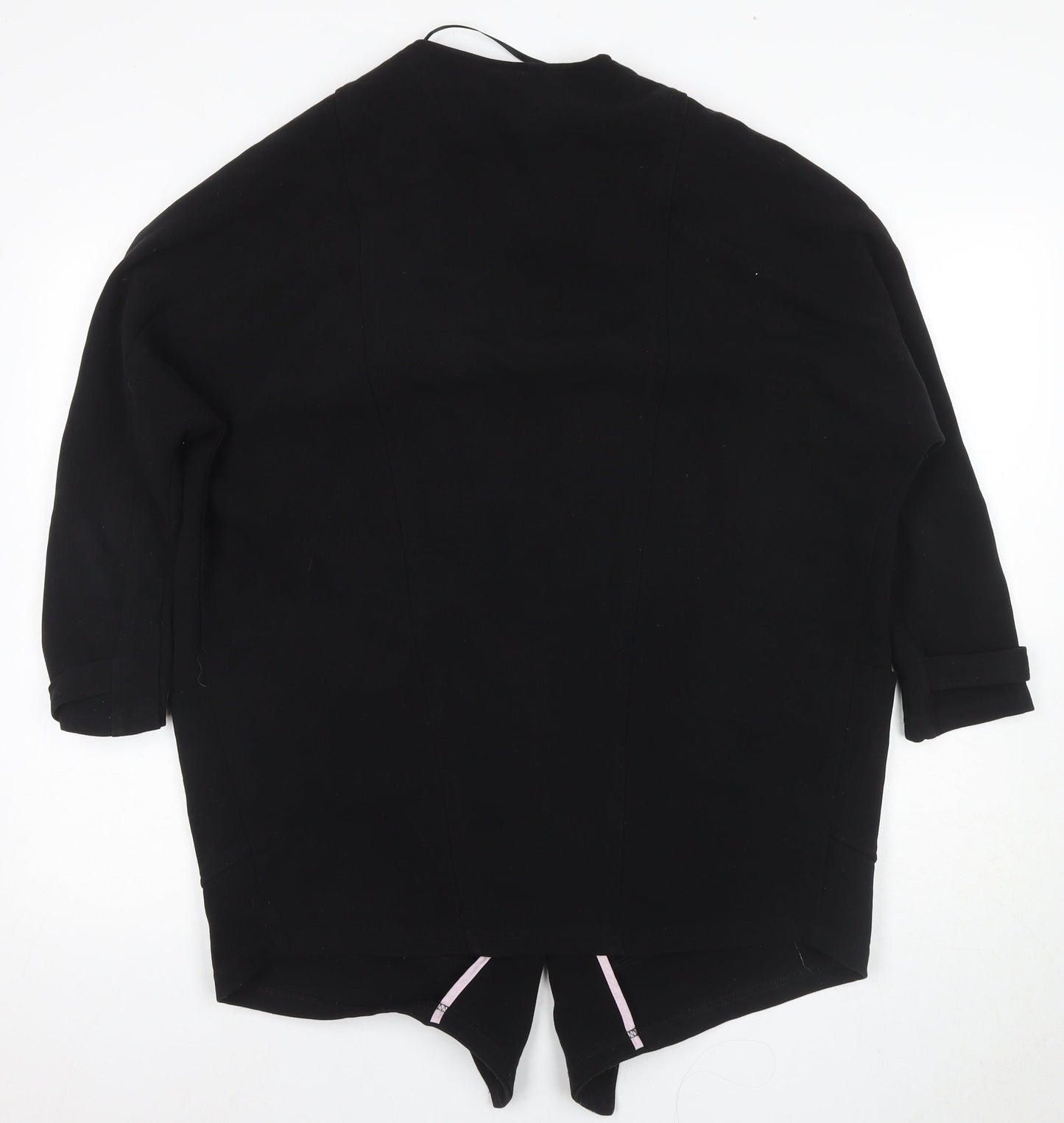 River Island Women's Black Size 12 3/4 Sleeve Coat