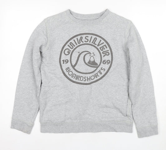 Quiksilver Boys' Grey Pullover Sweatshirt 10Y - Comfort & Style
