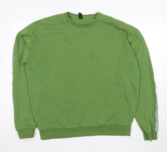 Factorie Men's Green Pullove Sweatshirt Medium