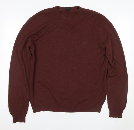 Hugo Boss Men’s Brown Pullover Jumper, M, Wool Blend