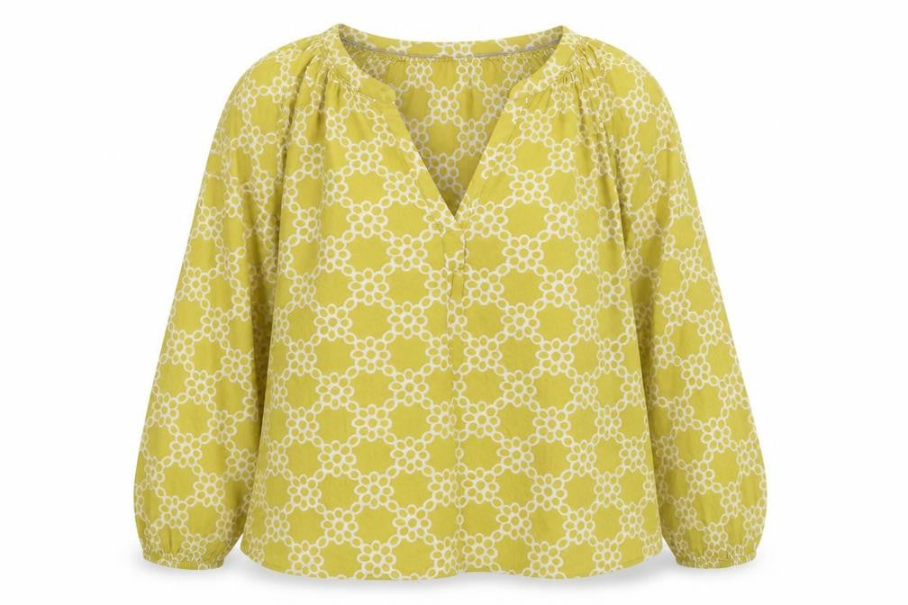 Womens UK Size 10 Lands' End Green Viscose Blouse