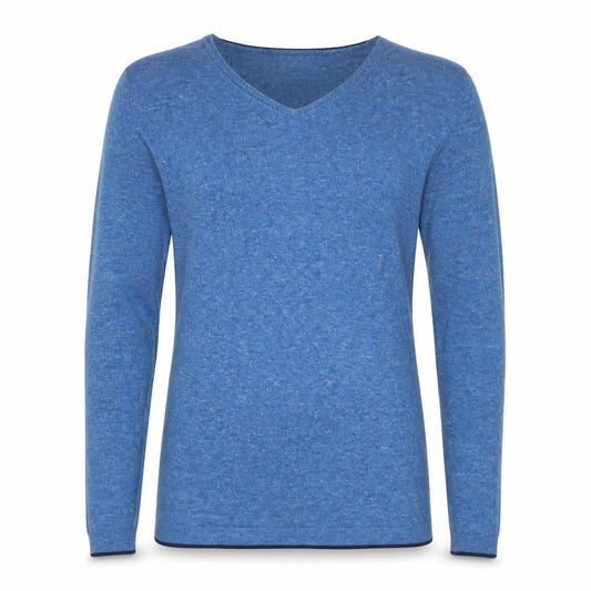Jack & Jones Men's Blue V-Neck Cotton Pullover Jumper S