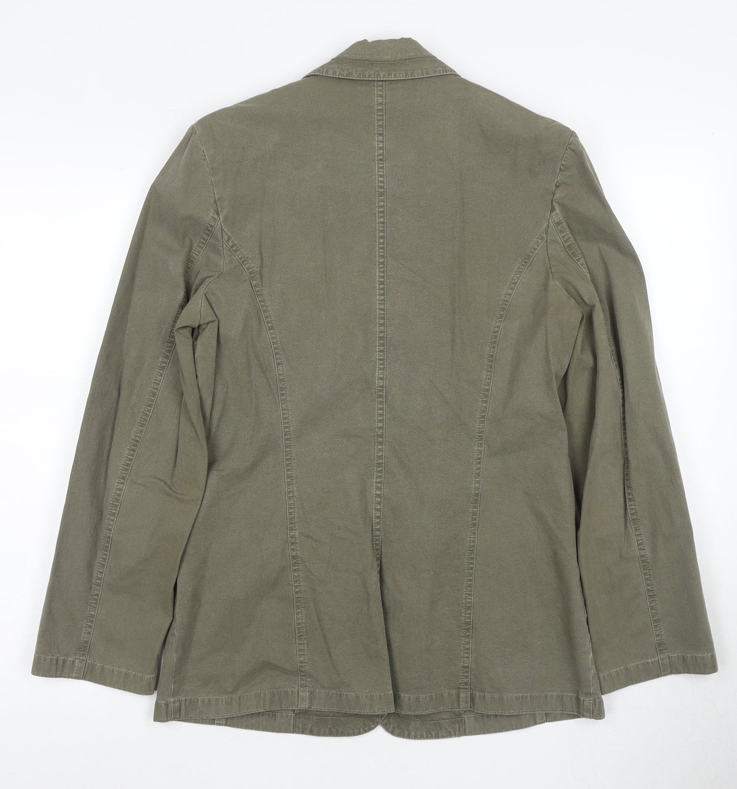 Viyella Women's Green Blazer, Size 10, Cotton, Button