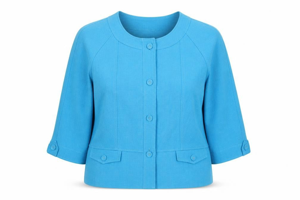 Honor Millburn Women's Blue Blazer, Size 14, 3/4 Sleeve
