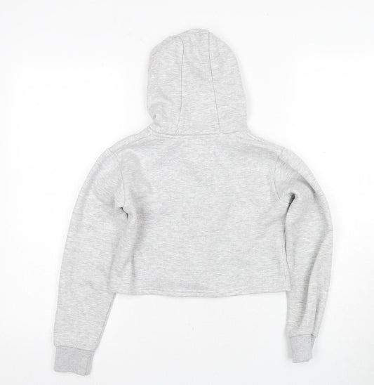 Bonds Girls Grey Full Zip Hoodie, Size 10-11, Hooded Fleece