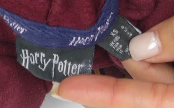 Harry Potter Gryffindor Red Hoodie XS Unisex Adults