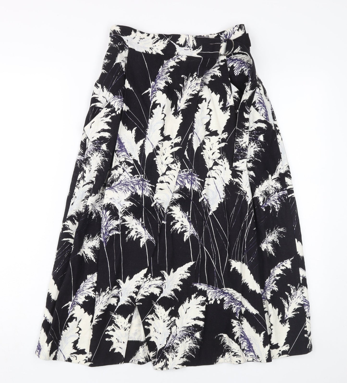 Whistles Women's Black A-Line Midi Skirt Size 8