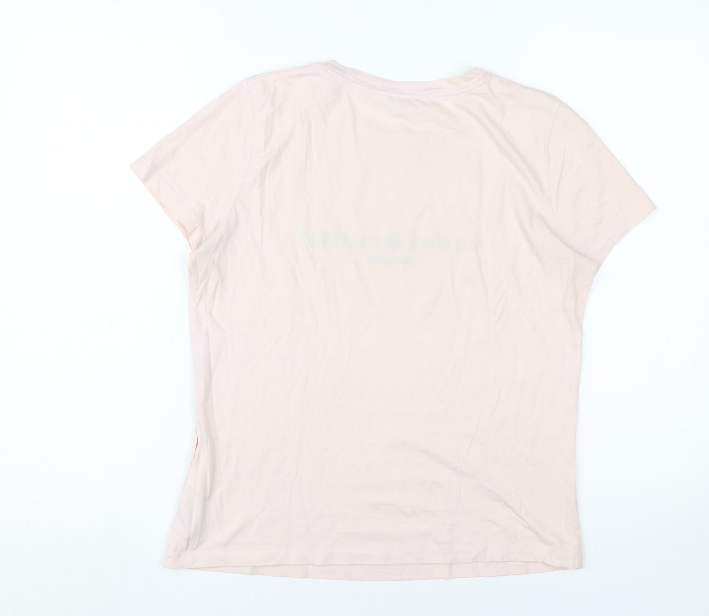 Tommy Hilfiger Women's Beige Crew Neck T-Shirt S