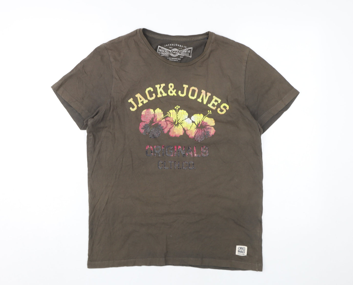 Jack & Jones Men's Brown Graphic Print T-Shirt M