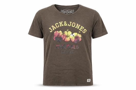 Mens UK Size M JACK & JONES Brown  Cotton T-Shirt