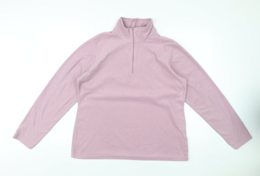Mountain Warehouse Women's Pink Fleece Pullover Sweatshirt L
