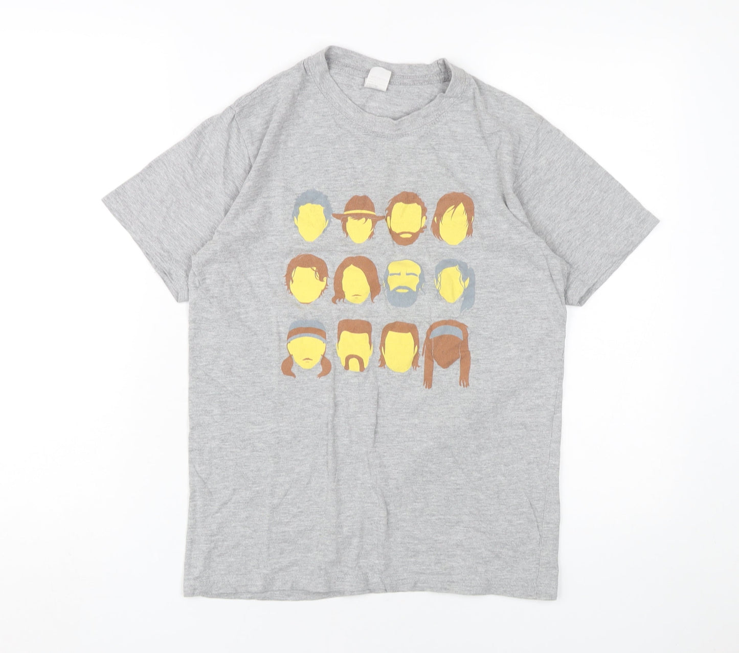 Stars & Stripes Grey T-Shirt Unisex Adults Small