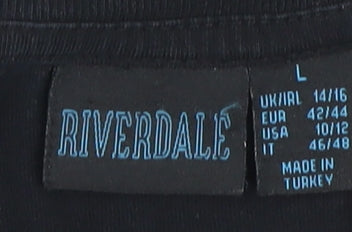 Riverdale Unisex Black Graphic T-Shirt, Size L, Cotton