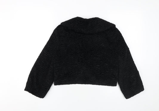 SooLee Women's Black Cropped Jacket, Size M, Elegant