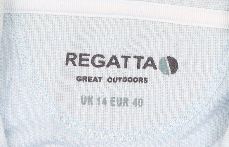 Regatta Women's Blue Polo Shirt, Size 14, Casual Fit