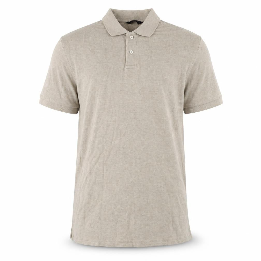 Marks and Spencer Men's Beige Polo Shirt Medium