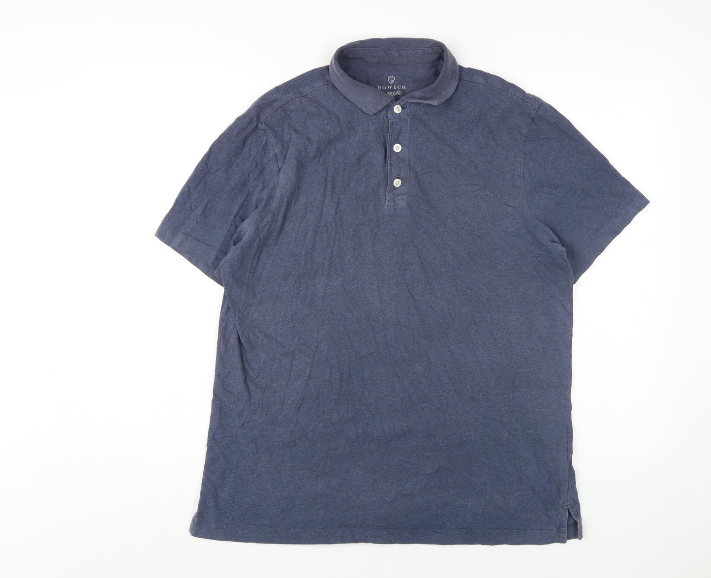 Howick Men's Blue Medium Athletic Fit Polo Shirt