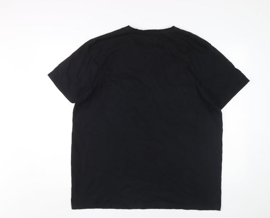 Burton Menswear Black XL Rose Men's T-Shirt