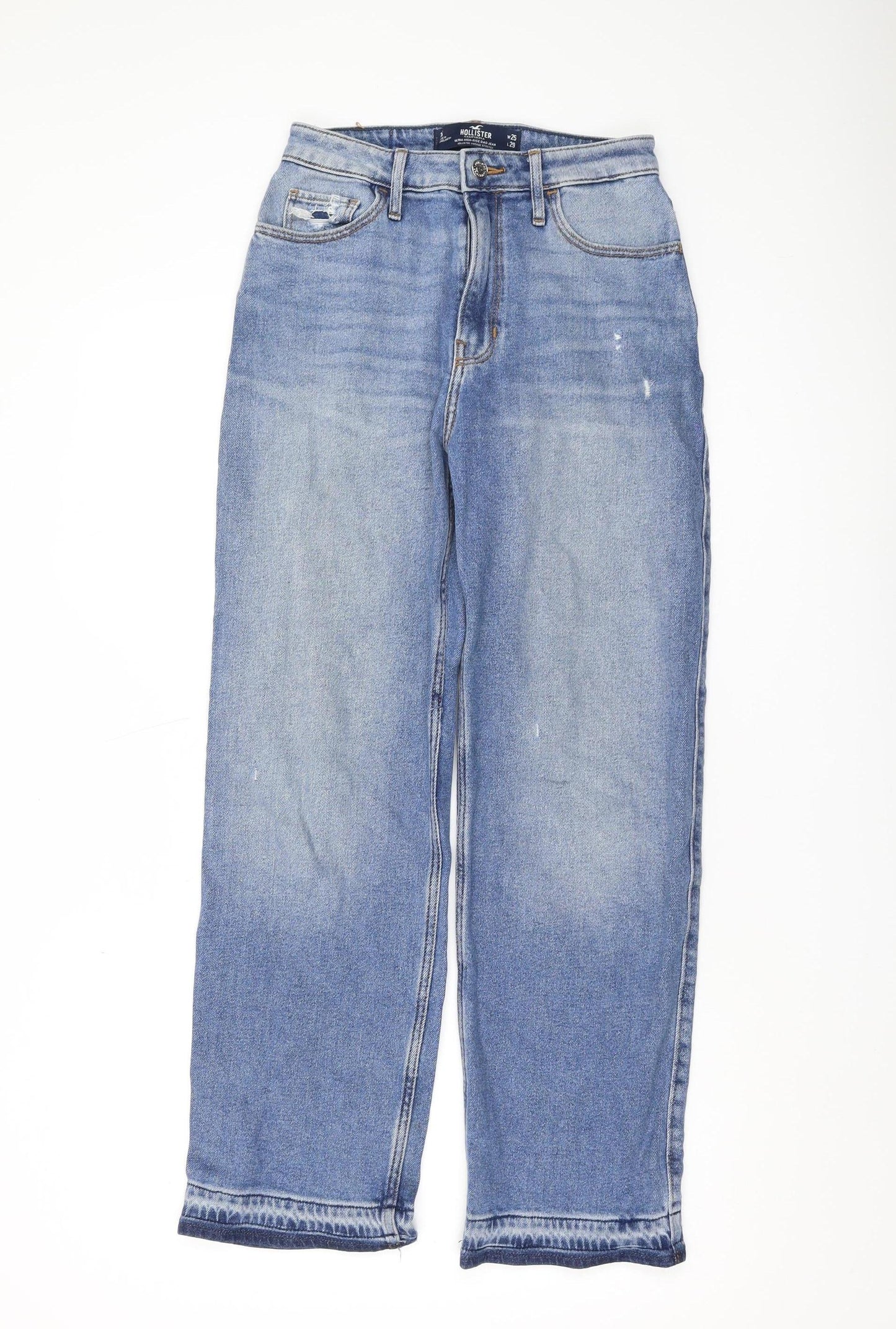 Hollister Women's Blue High Rise Dad Jeans Size 25