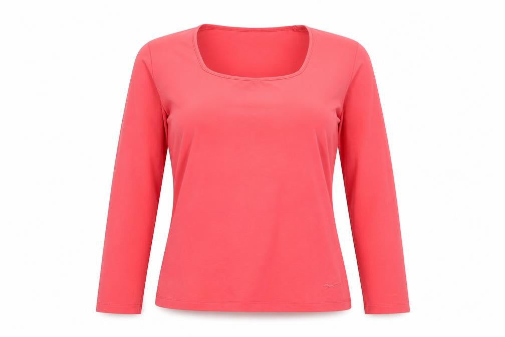 Womens UK Size 4 Paul Costelloe Red Cotton T-Shirt