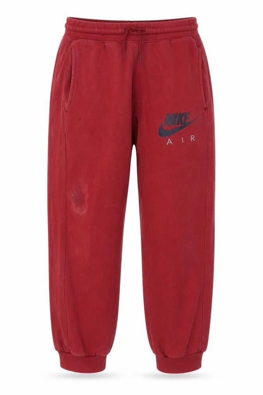 Nike Men Red Jogger Trousers S Cotton Blend