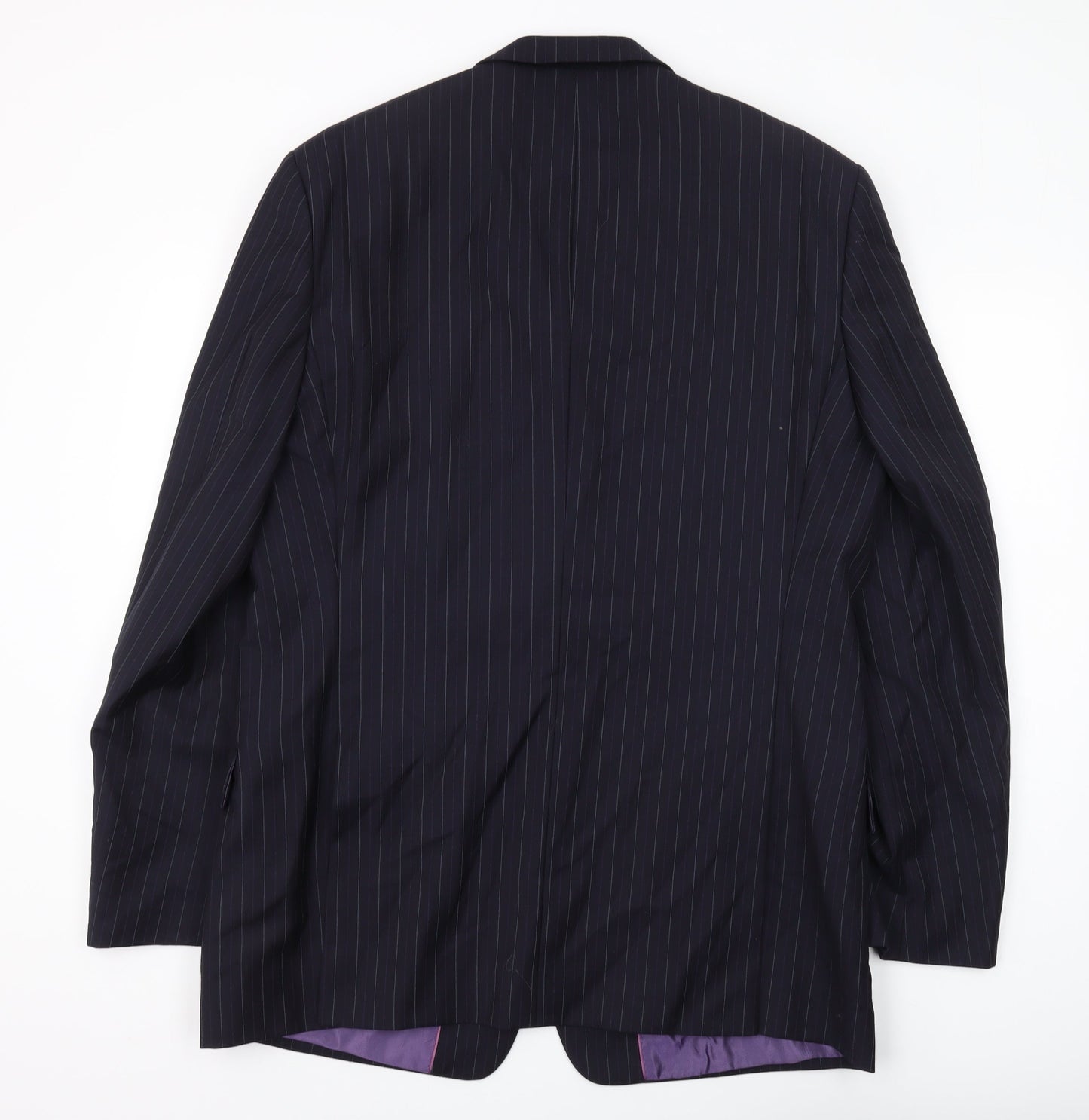 Linea Men's Black Pinstripe Suit Jacket 44L