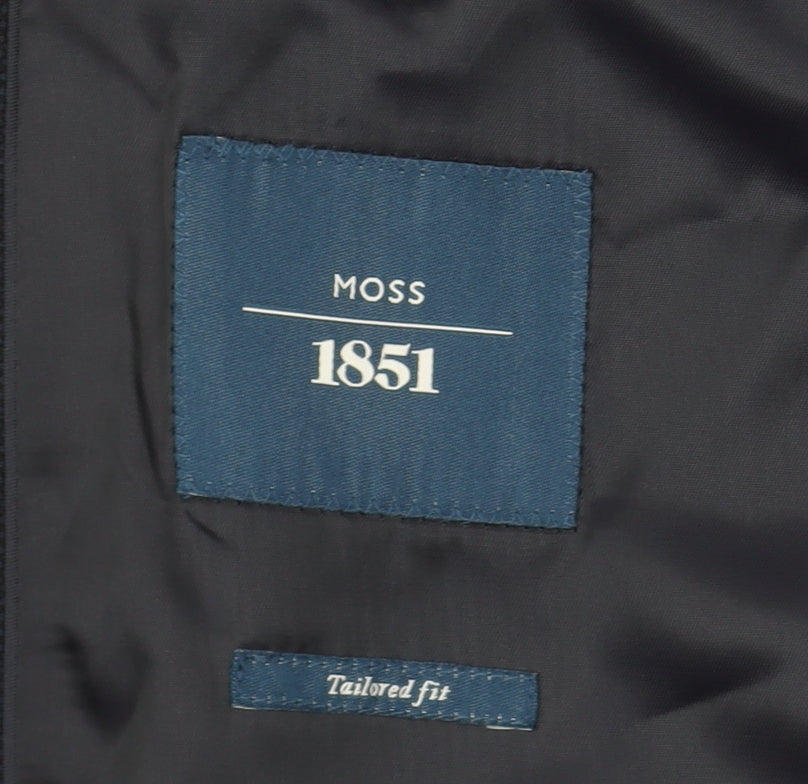 Moss 1851 Men's Blue Suit Jacket 42 Regular Fit