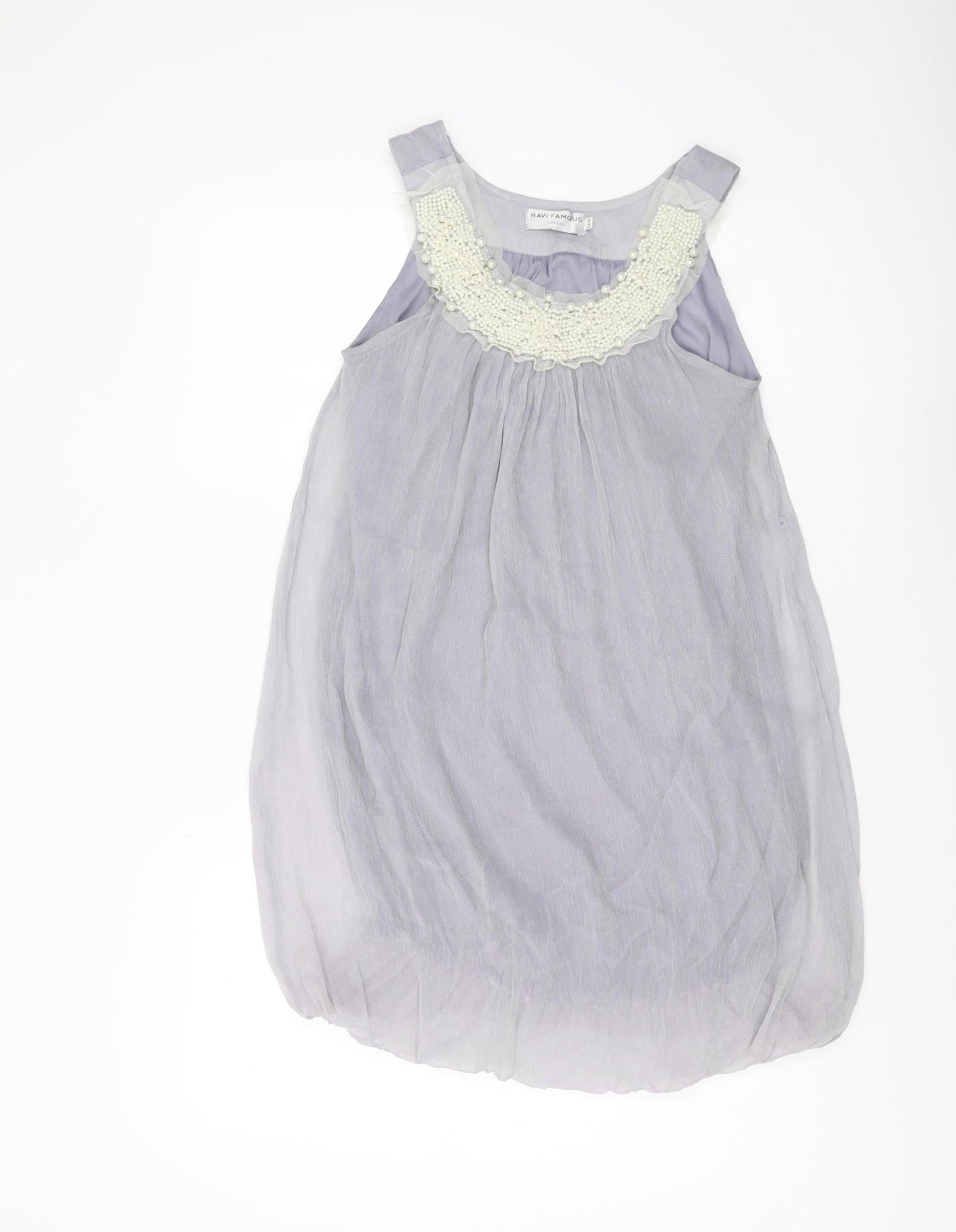 Ravi Famous Women’s Purple Beaded Sleeveless Blouse