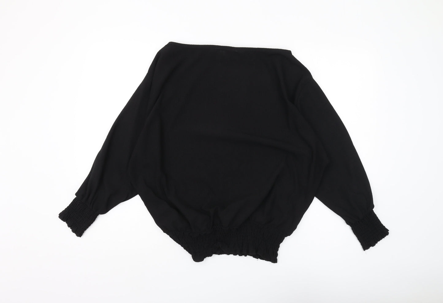 Lipsy Women's Black Boat Neck Blouse Size 14