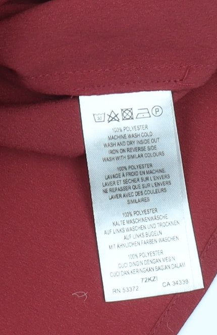 French Connection Women's Red Wrap Blouse L