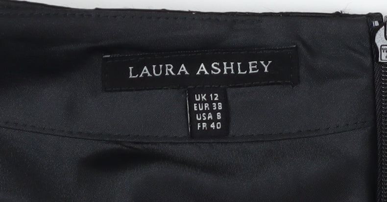 Laura Ashley Women's Black A-Line Skirt, Size 12