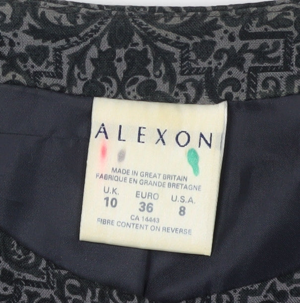 Alexon Women's Black Geometric Blazer Size 10