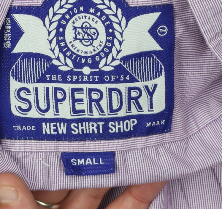 Superdry Men's Purple Button-Up Shirt, Small