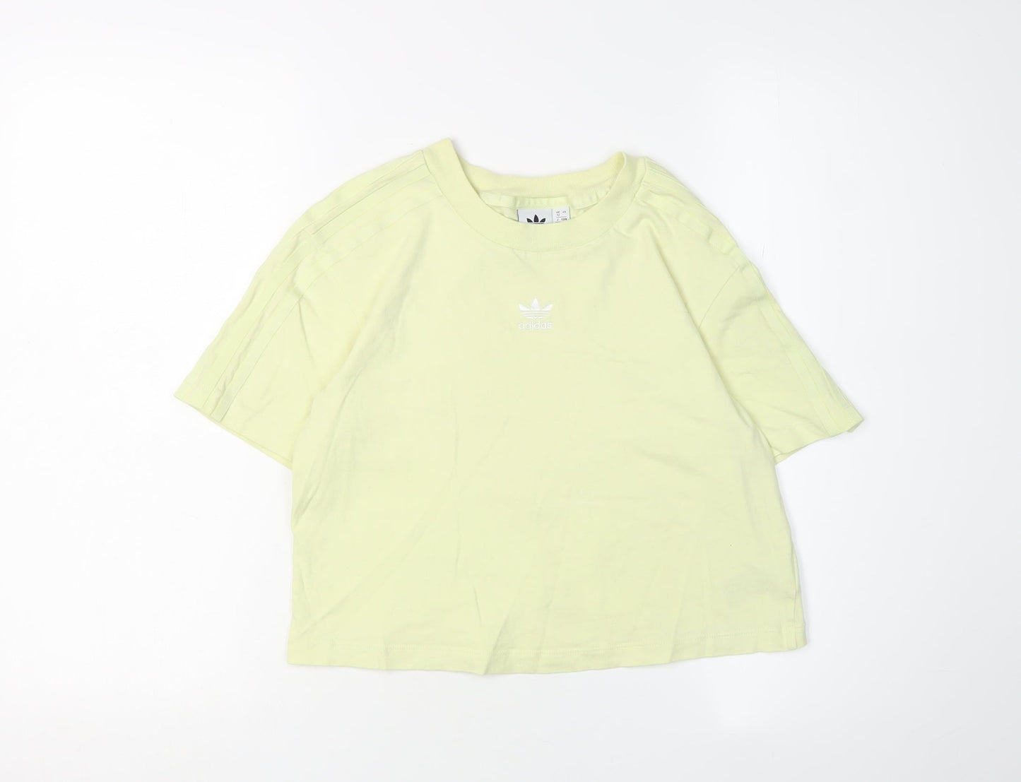 Adidas Unisex Green T-Shirt, Size 12, Basic Style